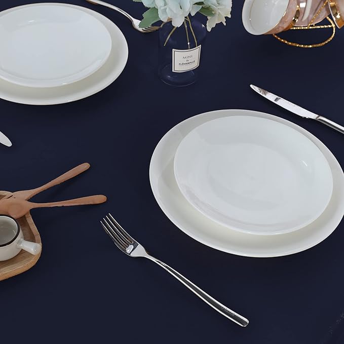 Fitable Rectangle Tablecloth Stain and Wrinkle Resistant Washable Polyester - Image 4