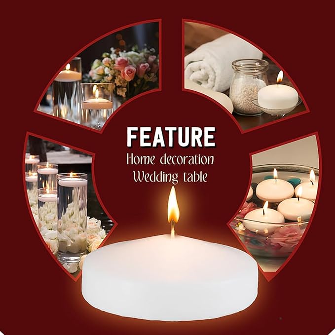 Set of 24， 3-inch Floating Candles, Burning continuously - Image 7