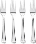 Prestee 100 Pack Silver Plastic Forks Heavy-Duty by Prestee