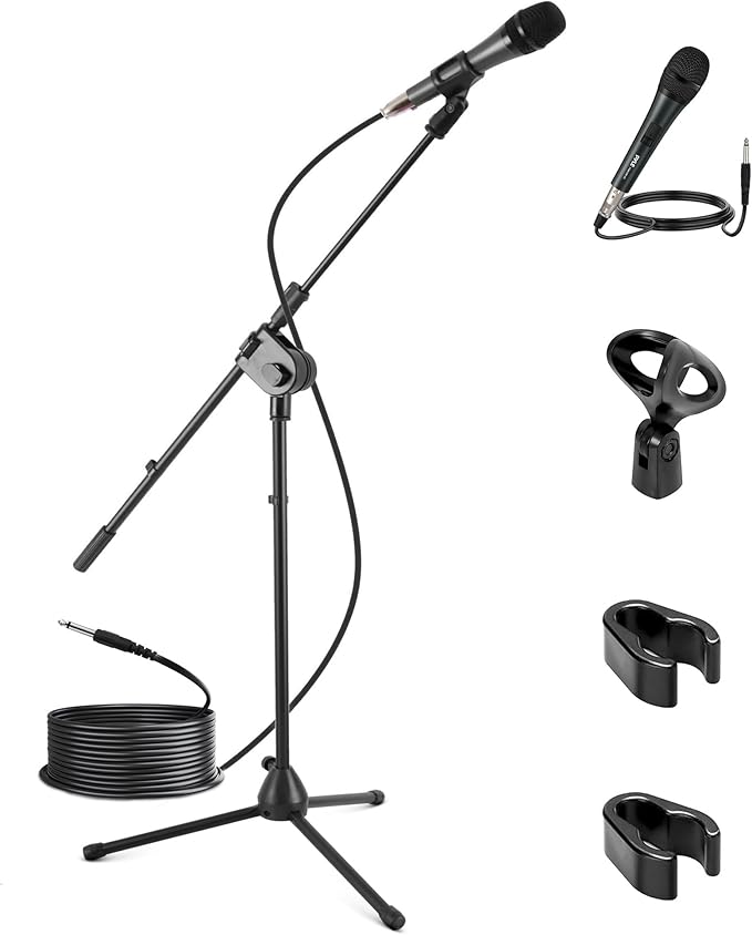 Pyle Dynamic Microphone and Tripod Stand-Height Adjustable from 2.6' to 5.1 by PyleUSA