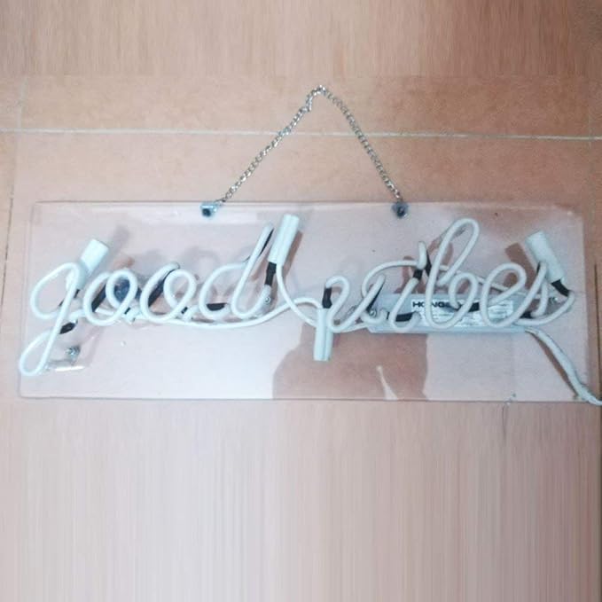LiQi ™ ' Good Vibes ' Real Glass Handmade Neon Wall Signs - Image 2