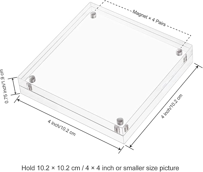 Boxalls 4x4 Inches Acrylic Picture Frames - Image 3