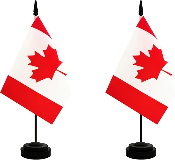 2 Pack Canada Desk Flag, Canadian Table Office Flag by Unknown