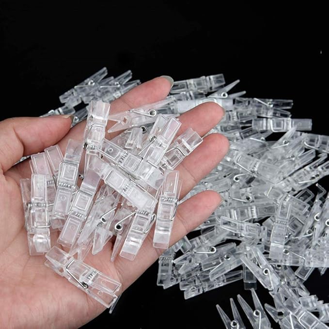 100pcs Photo Clips Mini Clothespins - Image 6