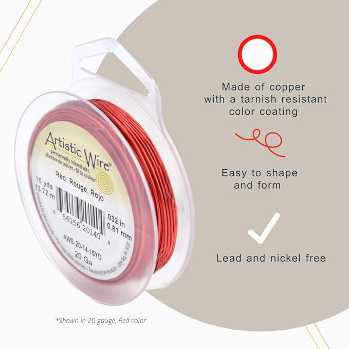 Artistic Wire, 20 Gauge Tarnish Resistant Colored Copper Craft Wire, 15 yd - Image 2