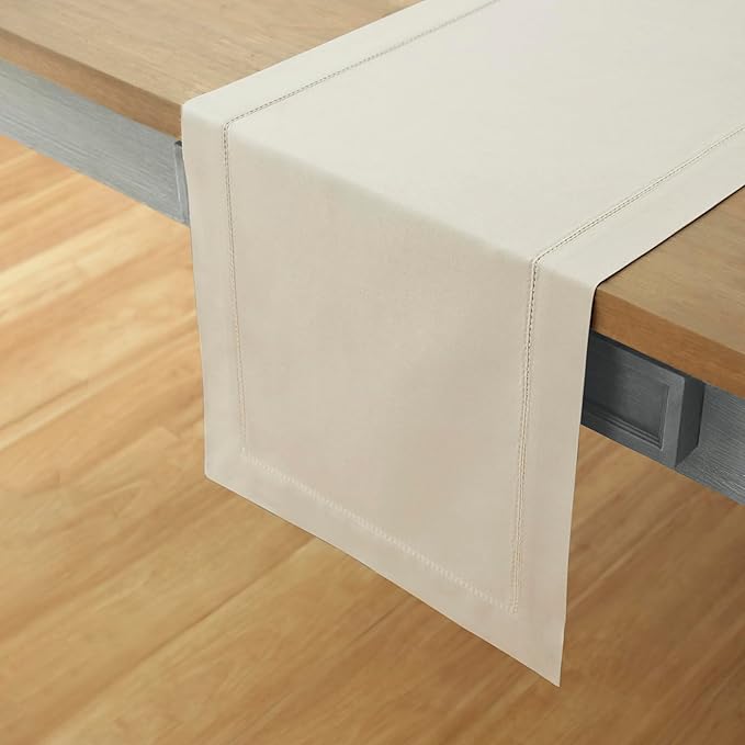 Solino Home Linen Hemstitch Table Runner 48 Inches - Image 4