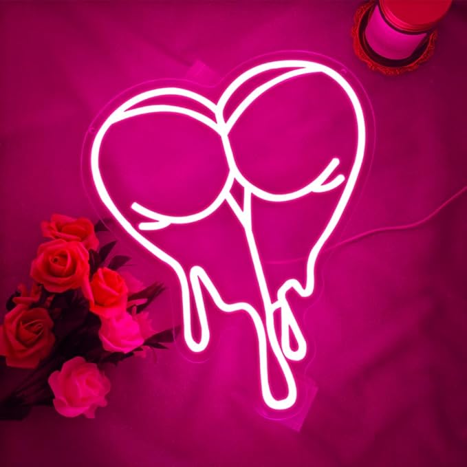 Pink Peach Neon Sign, Lady LED Light Sign - Image 2
