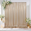 gogoparti 20x10FT Champagne Gold Sequin Backdrop Curtain by Gogoparti