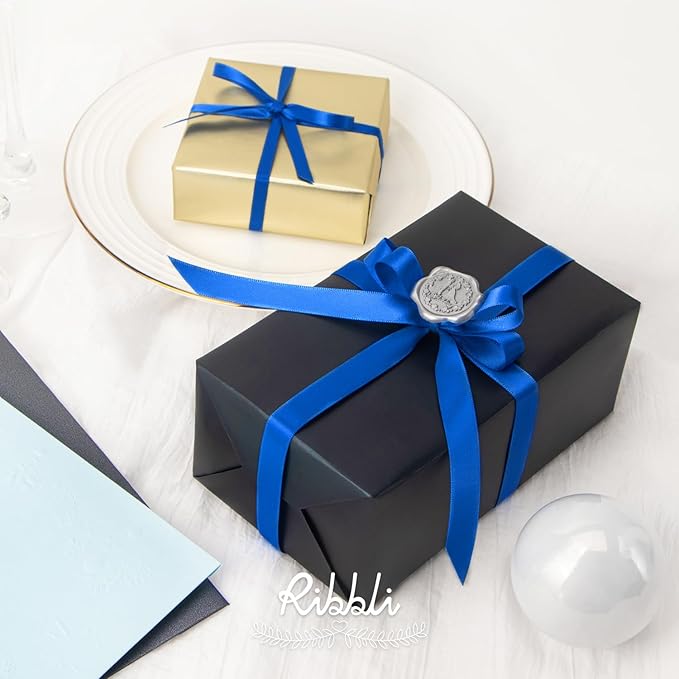 Ribbli Royal Blue Satin Ribbon Double Faced Satin 1/2 Inch x Continuous 100 - Image 3