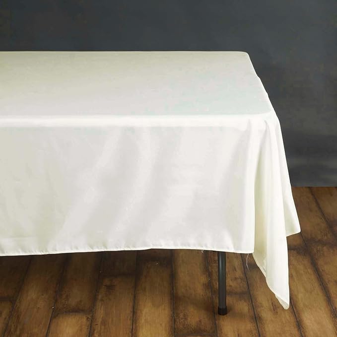 Efavormart 70" Square Linens Ivory Wholesale Linens Polyester Square Linen - Image 2