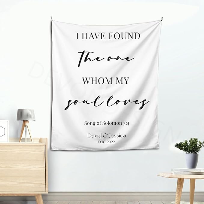 I Have Found The One Whom My Soul Loves Backdrop, Custom Tapestry - Image 5