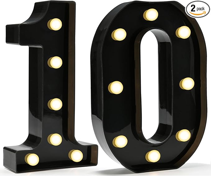 Pooqla Decorative Led Light Up Number Letters by Pooqla