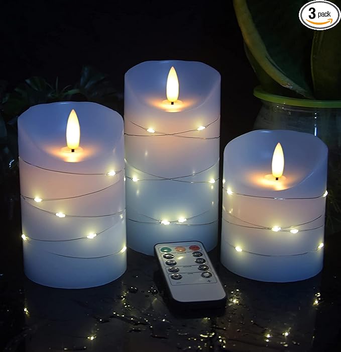 danip Sky Blue LED Flameless Candle by danip