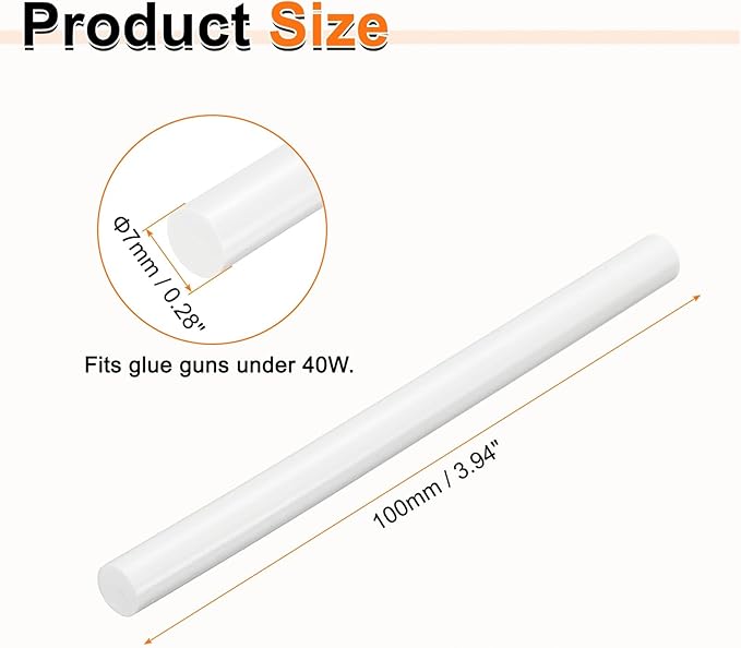 HARFINGTON 10pcs Hot Glue Sticks 0.28" Dia x 3.94" Long EVA Mini Hot Melt - Image 2