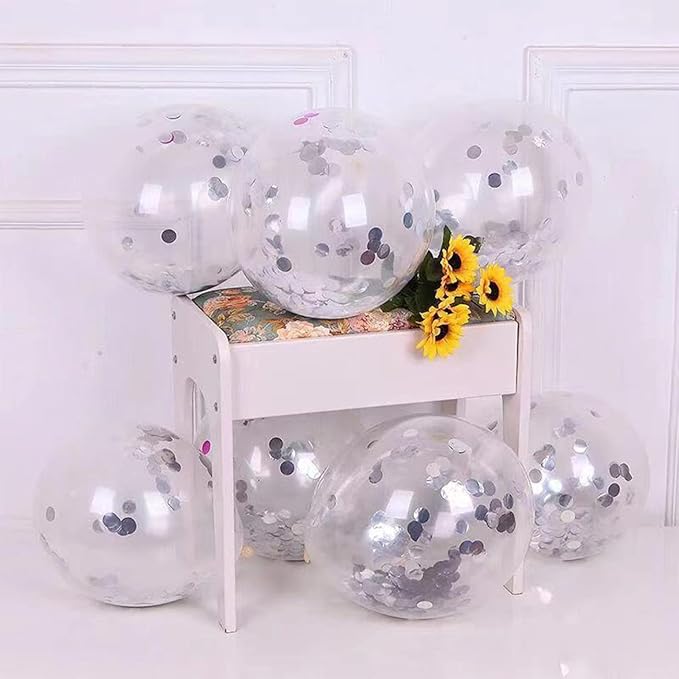 Silver Round Foil Confetti Beautiful Metallic Table Confetti Glitter - Image 4