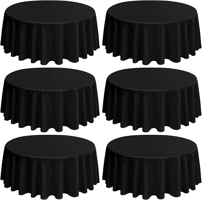 6 Pack Round Tablecloths by REWOMC