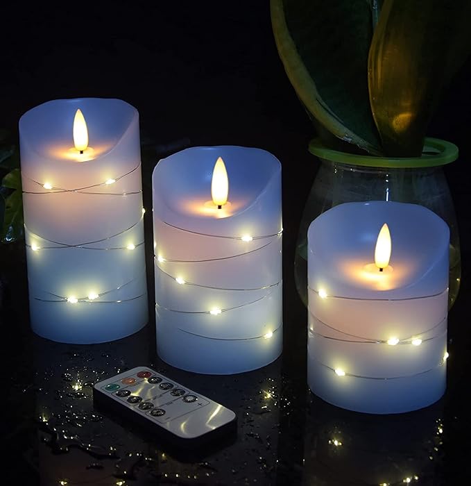 danip Sky Blue LED Flameless Candle, - Image 2