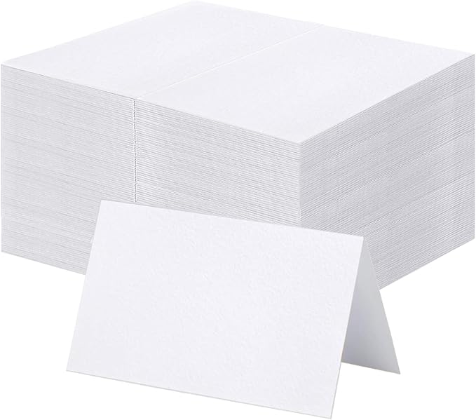 120 Pcs Premium Place Cards, 2x3.5in Small Tent Cards, Blank Fillable Banquet by Toncoo