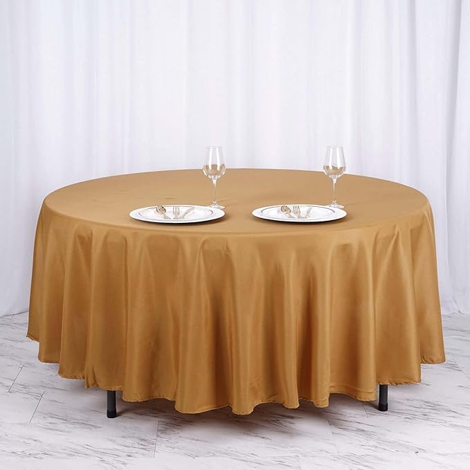 Efavormart Round Tablecloth, 108 Inch Stain & Wrinkle Resistant Washable Table - Image 3