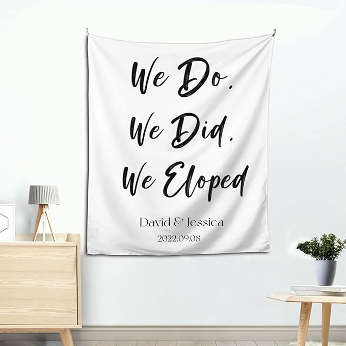 We Do, Eloped Backdrop, Custom Tapestry - Image 7