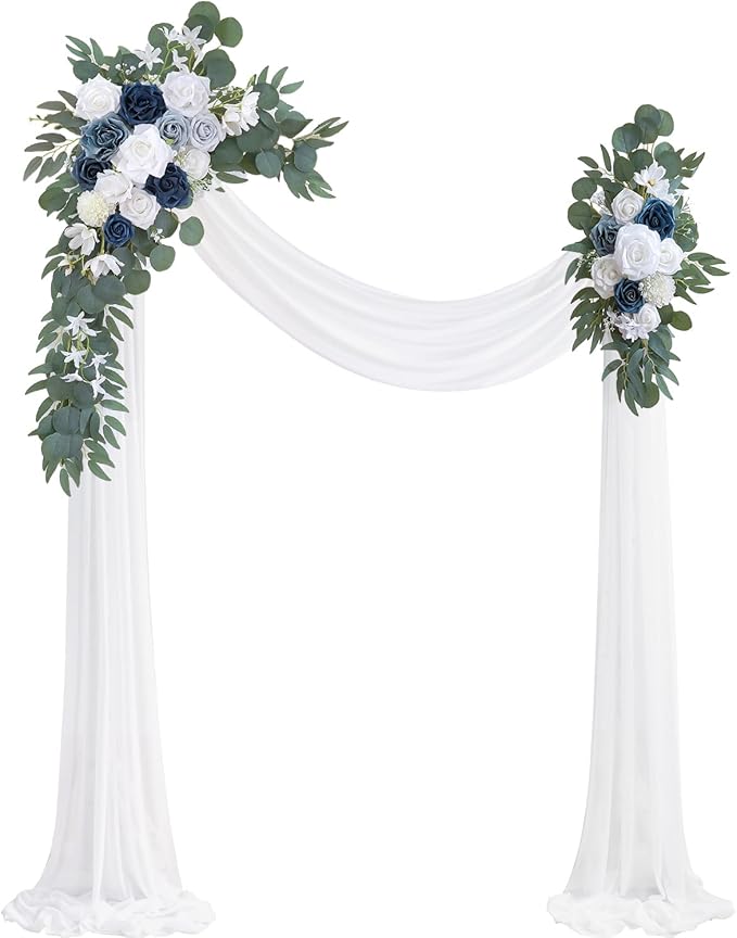Dusty Blue Artificial Wedding Arch Flowers Kit by Love%C2%A0Every%C2%A0Bit%C2%A0of%C2%A0Life