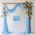 Wedding Arch Draping Fabric 4 Panels 28.7" x 20FT Dusty Blue Sheer Chiffon by Xiomot
