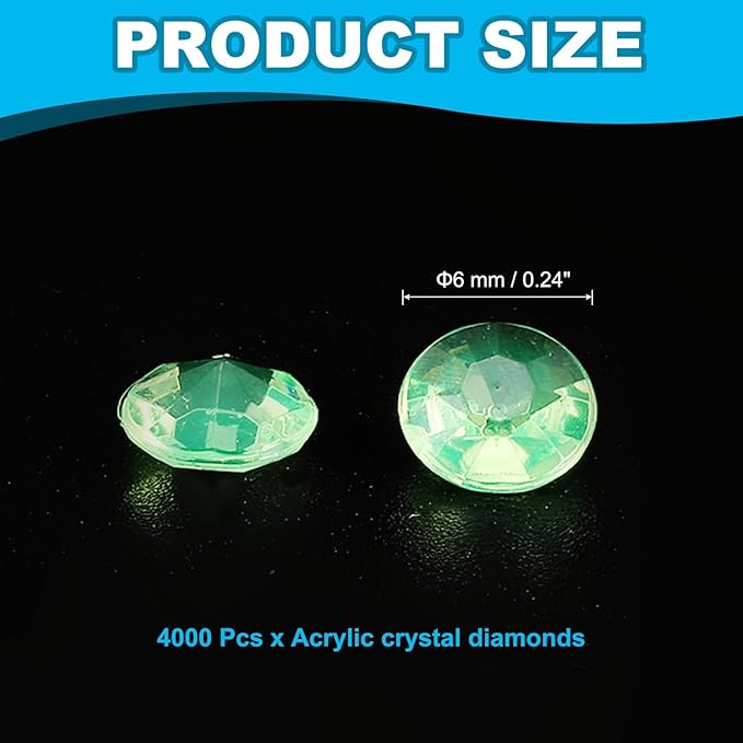 PATIKIL 4000 Pcs Wedding Table Scatter Confetti Crystals 6mm Acrylic Diamonds - Image 2