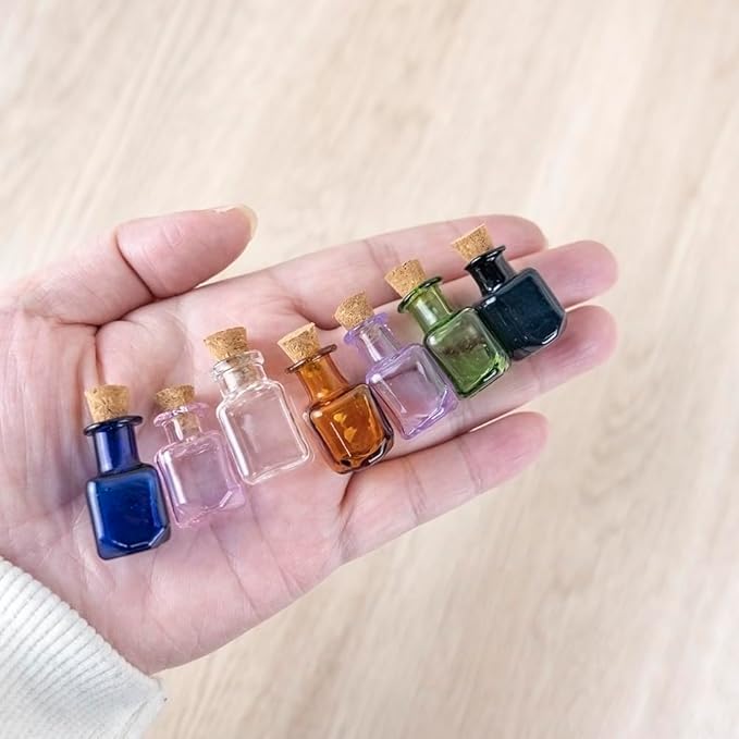 2ml Very Mini Rectangle Glass Color Bottles - Image 7
