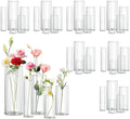 40pcs Glass Vase for Centerpieces, 10 inch Tall Clear Cylinder Flower Vase Bulk by Zomiol