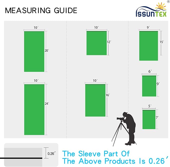 ISSUNTEX 6X9 ft Background Muslin Backdrop, Photo Studio, Collapsible High - Image 6