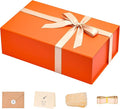 LIFELUM Gift Boxes Bulk, 13.85 x 8.35 x 4.45 inch 1 Pack Orange Gift Boxes by LIFELUM