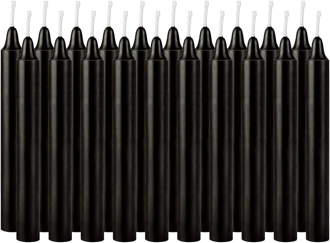 Unscented Black Spell Chime Candle-4 Inch Tall Taper Candles-20 Pcs Chime - Image 2