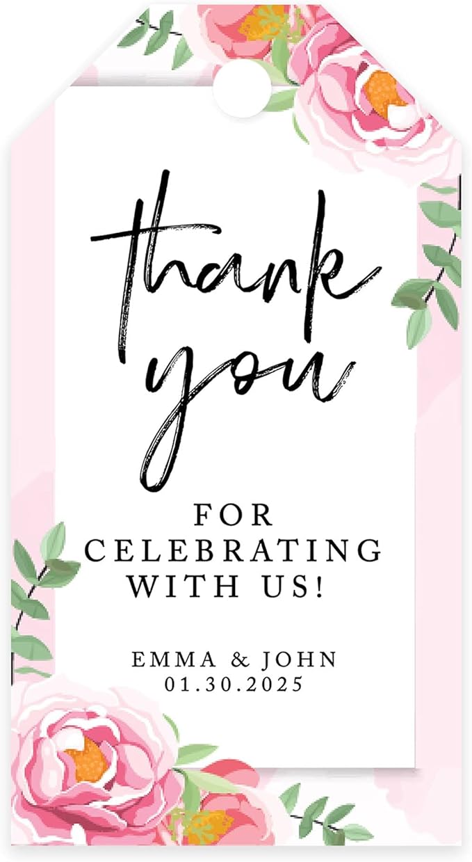Andaz Press 100-Pack Personalized Thank You Tags by AndazPress
