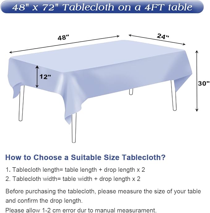 SquarePie Sequin Tablecloth 50 x 72 Inch Navy Blue Sparkly Table Linen - Image 5
