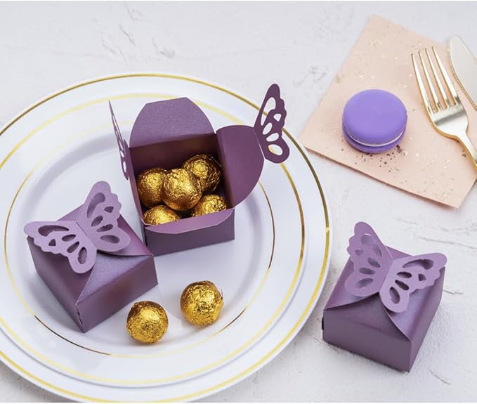 AWELL Purple Gift Candy Box Bulk 2.5x2x2.5 inches - Image 6