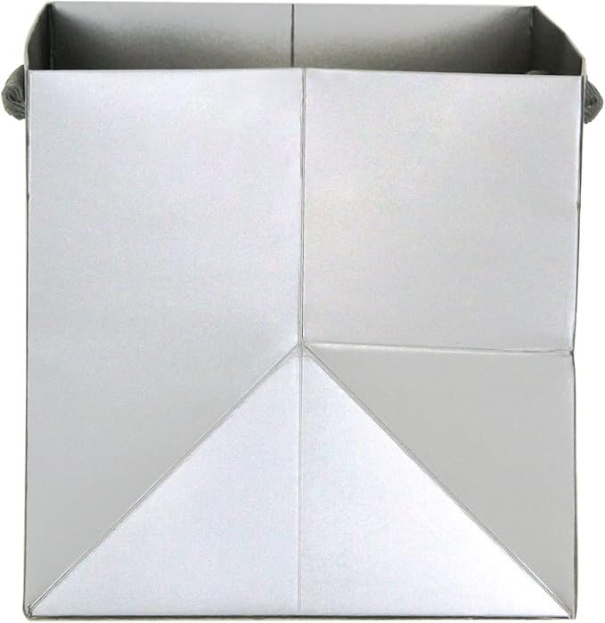 Silver Gray Paper Gift Bag 10 in Paper Gift Box Large Square Bottom Kraft Paper - Image 7