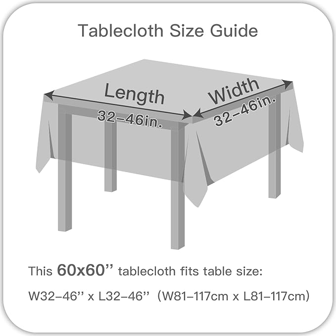 maxmill Square Linen Textured Tablecloth Waterproof Spillproof Wrinkle Free - Image 7