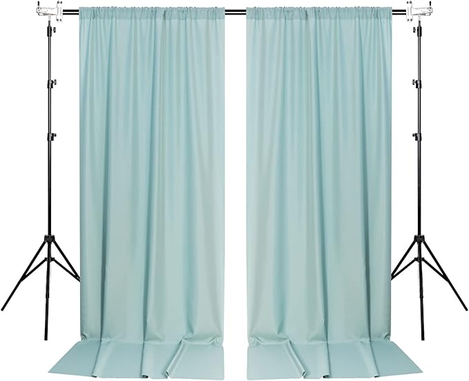 MYSKY HOME Light Green Backdrop Curtains - Image 8