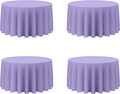 BRILLMAX 4 Pack Lavender Round Tablecloths 120 Inch by BRILLMAX