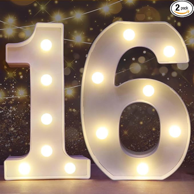 Pooqla Decorative Led Light Up Number Letters by Pooqla