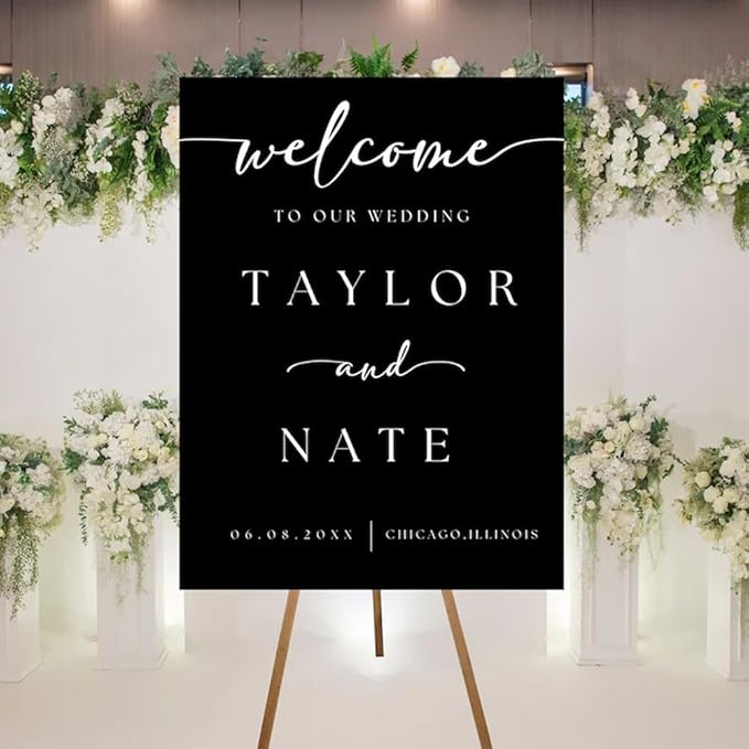 Welcome To Our Wedding Sign, Welcome Wedding Sign by Unknown
