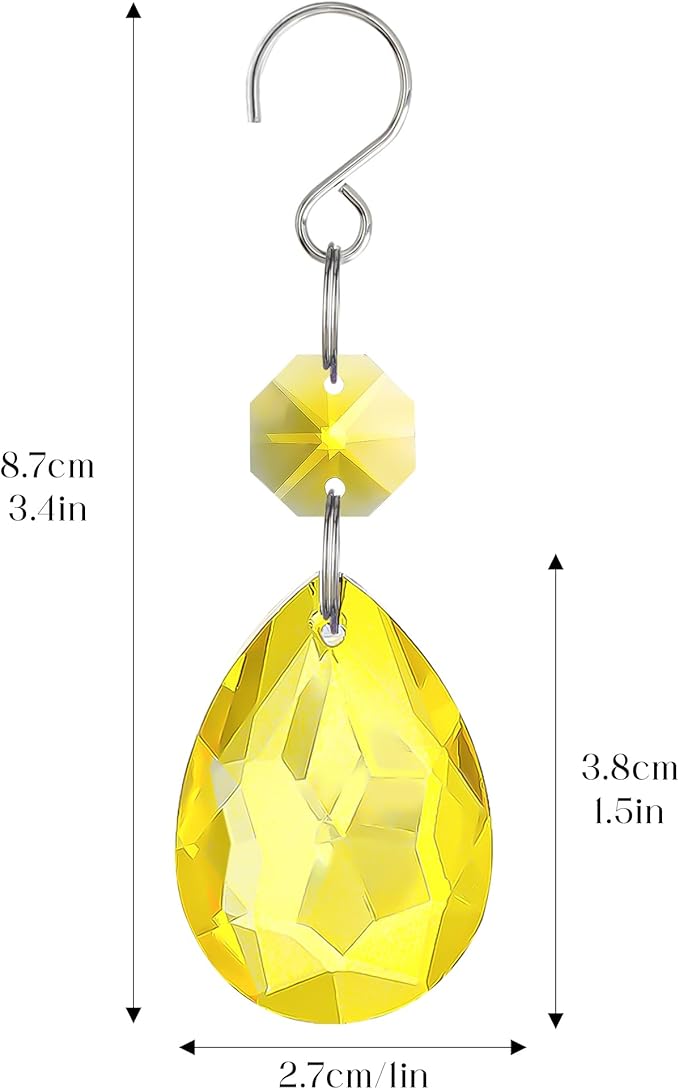H&D HYALINE & DORA 3Inch Crystal Suncatcher Bauhinia Prisms Pendants 10Pcs - Image 4