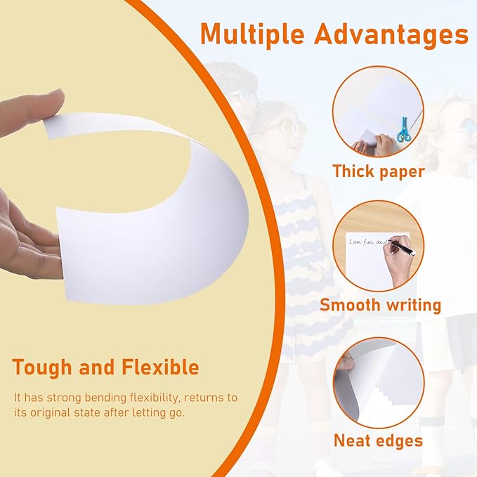 100 Sheets White Cardstock 8.5 x 11 Printer Paper, 92lb Heavyweight Crafting - Image 3