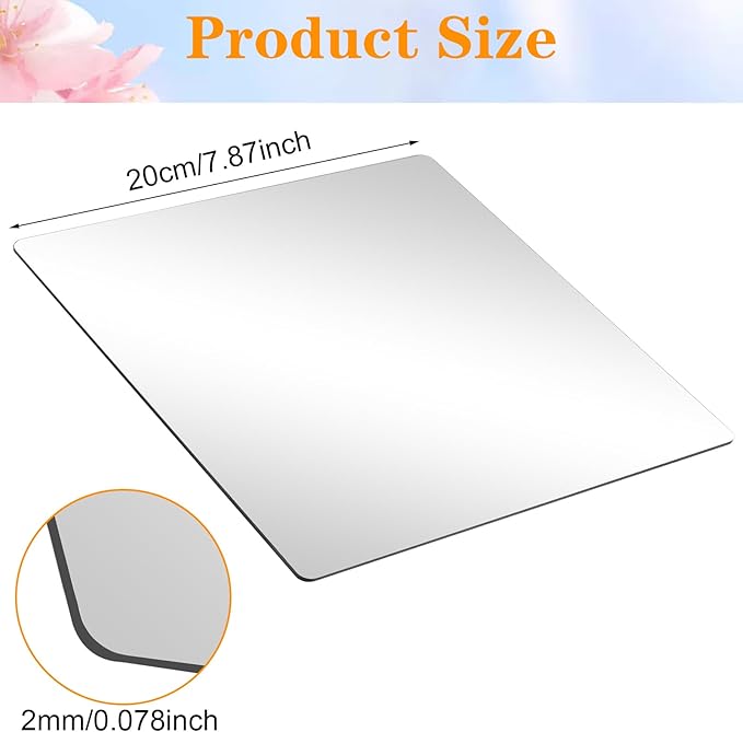 16Pcs Mirror Centerpieces for Tables, 7.87 x 7.87inch Square Mirrors Candle - Image 2