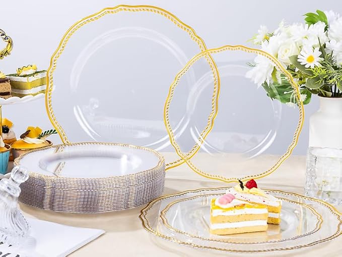 Hioasis 60pcs Clear Plastic Plates - Image 3
