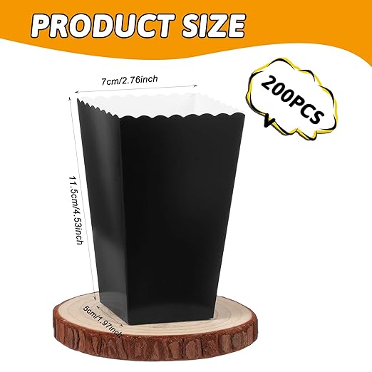 200 Pcs Popcorn Boxes, Mini Paper Popcorn Box, Cardboard Popcorn Container - Image 2