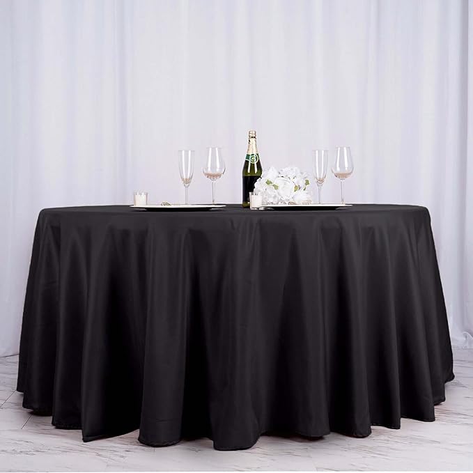 Efavormart Round Tablecloth, 132 Inch Stain & Wrinkle Resistant Washable Table by efavormart