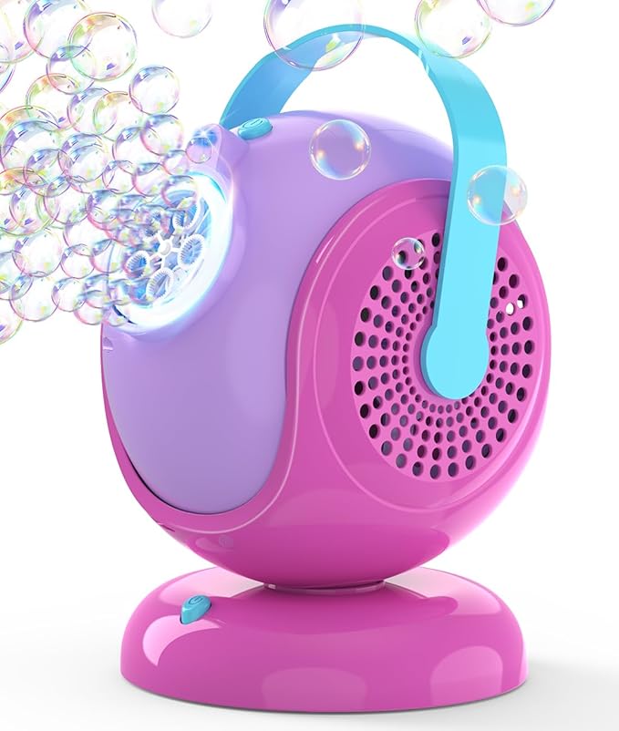 Bubble Machine, Automatic 360° Rotation & 75° Adjustment Bubbles Blower by Joyfuture