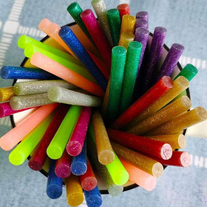 Glitter Hot Glue Sticks for Hot Glue Gun 14 Colors 84 Pack Bulk Colored Glitter - Image 4