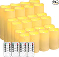 Set of 24 Flameless Led Battery Opeated Waterproof Outdoor Indoor Candles by Enpornk